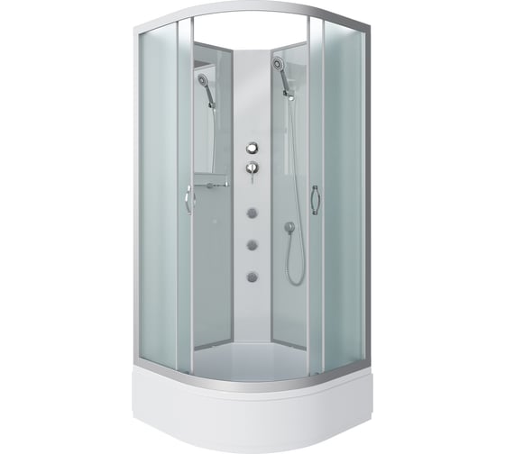 Душевая кабина NIAGARA NG-3301-14BKG, 900x900x2000 мм, средний поддон 26 см, стекло матовое, 4 места 33011424BKG