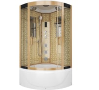 Душевая кабина NIAGARA NG-, 900x900x2150 мм, высокий поддон, стенки золото, 4 места 7790G