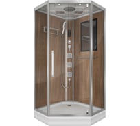 Душевая кабина NIAGARA NG-, 1000x1000x2150 мм, низкий поддон, стенки деревянные, 6 места 7717WD