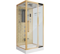 Душевая кабина NIAGARA NG-, 1000x900x2150 мм, низкий поддон, стенки золото, 5 мест 7714G