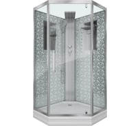 Душевая кабина NIAGARA NG-, 1000x1000x2100 мм, низкий поддон, стенки белые, без крыши, 4 места 7717WBK