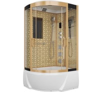 Душевая кабина NIAGARA NG-, 800x1200x2150 мм, высокий поддон, стенки золото, 4 места 7712GR
