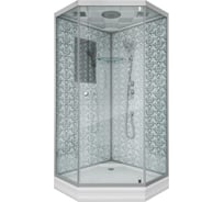 Душевая кабина NIAGARA NG- 900x900x2100 мм, низкий поддон 15 см, стенки белые, 3 места 7701DW