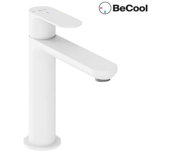 Смеситель для умывальника RAVAK BeCool EL 012.11WV 170 мм, без донного клапана, белый вельвет X070410