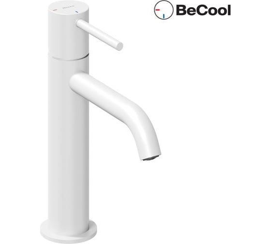 Смеситель для умывальника RAVAK BeCool ES 012.11WV 190 мм, без донного клапана, белый вельвет X070395 1