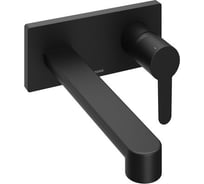 Смеситель для умывальника RAVAK PU 019.20 настенный монтаж, черный X070184