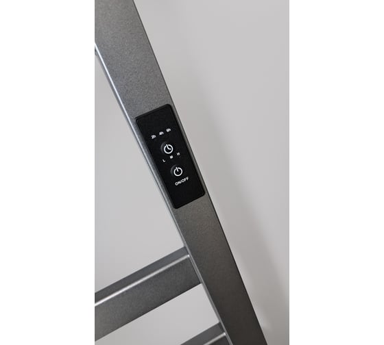 Электрический полотенцесушитель INDIGO Oktava Slim 3 (electro) 80/50, таймер, скрытый монтаж, униерсальное подключение R/L, Graphite Metallic LСLOKS3E80-50GFMRt