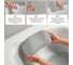 Подголовник для ванны на самоклеющейся ленте Wellsee Useful Extras, мягкий, цвет серый 261906000 8