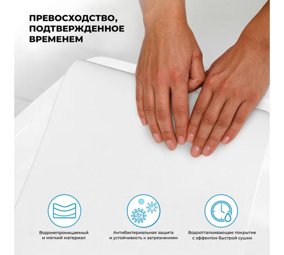 Подголовник для ванны на присосках Wellsee Useful Extras, подголовник-спинка, цвет белый 261910000