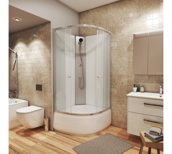 Душевая кабина NIAGARA Eco 900x900x1950 мм, 4 места E90/40/MT/BK
