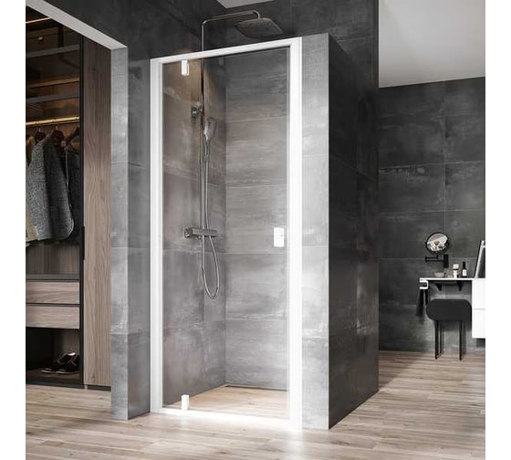 Душевая дверь RAVAK NDOP1-80 белый/белый+Transparent 03O40101Z1 1