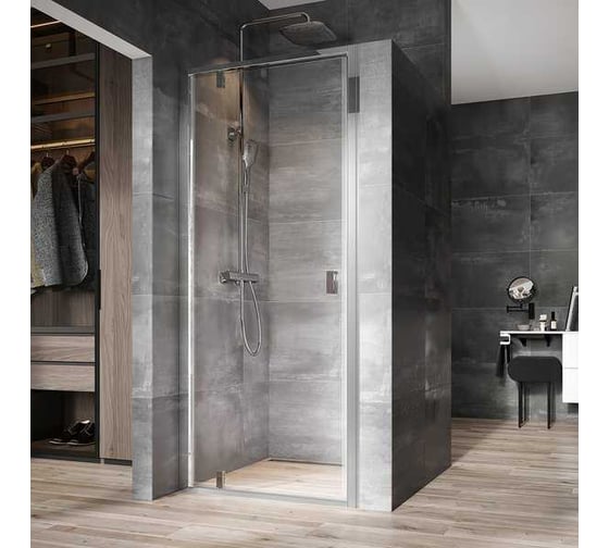 Душевая дверь RAVAK NDOP1-80 блестящий + Transparent 03O40C00Z1 1