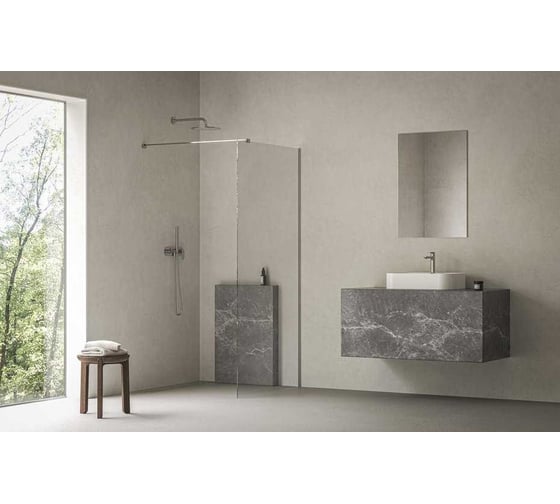 Душевая перегородка RAVAK ST Walk-In Wall AIR 1000 блестящий + транспарент GW9WA0C00Z1C