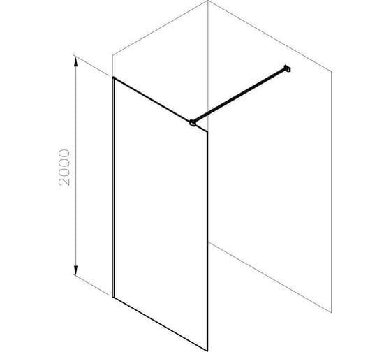 Душевая перегородка RAVAK ST Walk-In Wall AIR 1000 блестящий + транспарент GW9WA0C00Z1C