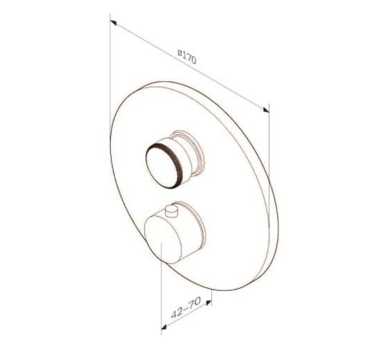 Смеситель для 1 потребителя с термостатом AM.PM Inspire V2.0 TouchReel монтируемый в стену F50A75700