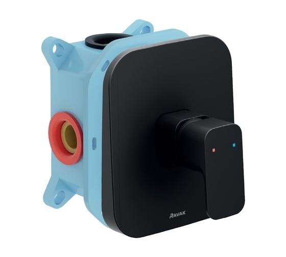 Смеситель настенный без переключателя RAVAK TD F 066.20 для R-box черный X070159