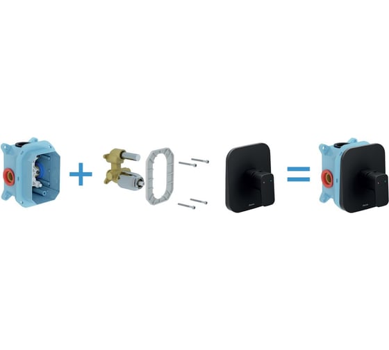 Смеситель настенный без переключателя RAVAK TD F 066.20 для R-box черный X070159
