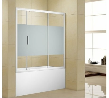Шторка для ванны Aquanet AE10-B-150H150U-CP Practic 1500 мм, хром, полоска, 6 мм 00243611