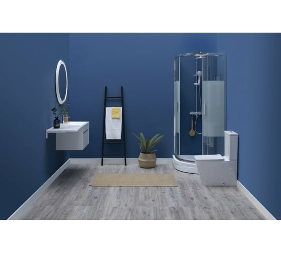 Душевой уголок Aquanet AE10-Q-90x90U-CP Practic 900x900мм, 1/4 R550, хром, полоска, 6 мм 00243615