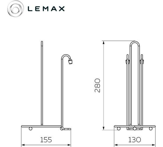 Навесная полка для бумажных полотенец Lemax 130х153х280, хром YJ-G218