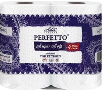 Туалетная бумага ASTER Perfetto Super Soft 4 рулона, 4 слоя, ароматизированная 8002904004001