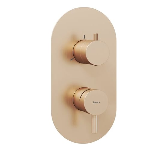 Смеситель скрытого монтажа RAVAK EL 068.60RGB.O3 розовое золото (3 вывода) + нужен RB07F.50 (X070235) X070371 1