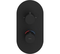 Смеситель скрытого монтажа RAVAK ES 063.20BLM.O2 черный матовый (2 вывода) + нужен RB 07C.50 (X070232) X070286