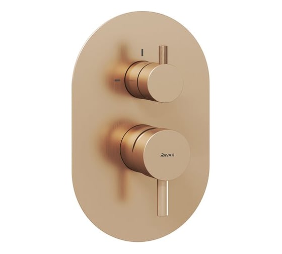 Смеситель скрытого монтажа RAVAK ES 065.60RGB.O2 розовое золото (2 вывода) + нужен RB 07E.50 (X070234) X070362