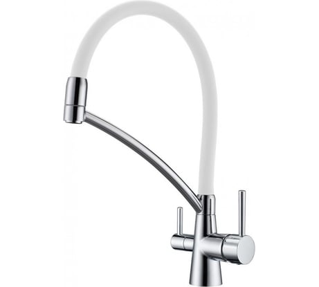 Смеситель для кухни Paulmark SIEGEN хром/белый Si213111-CRw