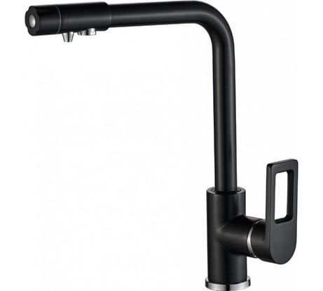 Смеситель для кухни I-Tech NORMA 41 однорычажный, с подключением к фильтру, чёрный, гайка I 06 178