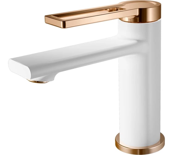 Смеситель для умывальника I-Tech DORADO 10 однорычажный, белый/золото, шпилька I 06 152 1