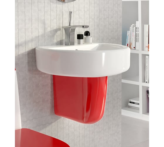 Полупьедестал Sanita Luxe Best красный, в комплекте с креплением 00020203 BSTSLSP03
