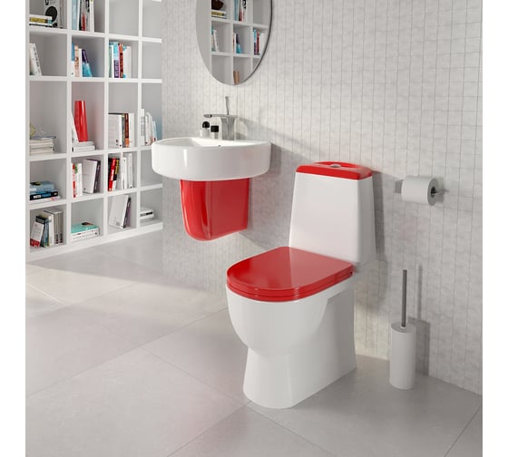 Полупьедестал Sanita Luxe Best красный, в комплекте с креплением 00020203 BSTSLSP03