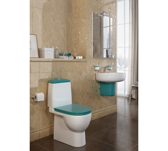 Полупьедестал Sanita Luxe Best бирюзовый, в комплекте с креплением 00023599 PD.WH/Best/N/TUR.G/S1