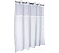 Шторка для ванной Fixsen FX-3319E белая с прозрачной вставкой 00043860