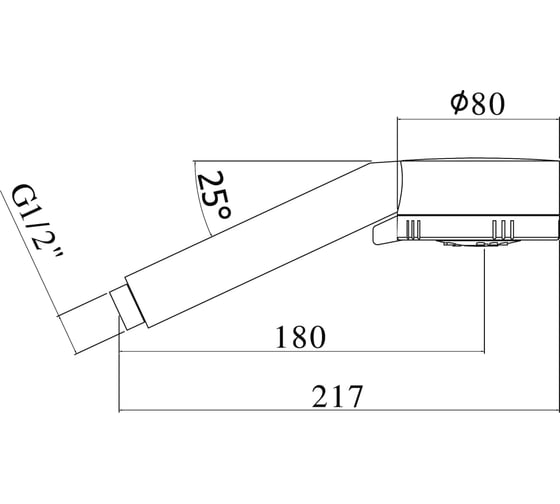 Душ Paffoni ZDOC070BO MAJORCA 3 режима, 80 мм ABS, белый матовый 255335 00255335