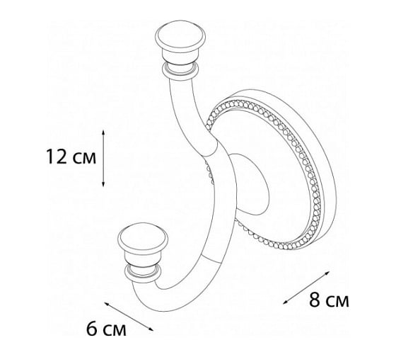 Крючок Fixsen GR-9505 ALFA двойной 00052526
