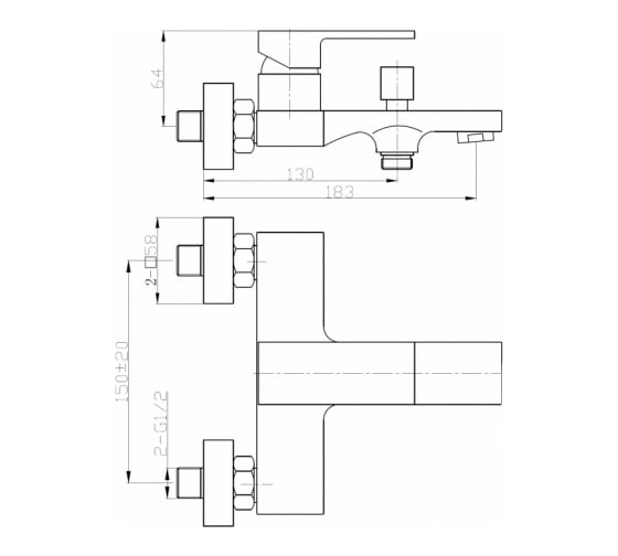 Смеситель для ванны WeltWasser WW MX KASSEL 703 10000001979