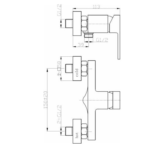 Смеситель для ванны WeltWasser WW MX KASSEL 704 10000001980