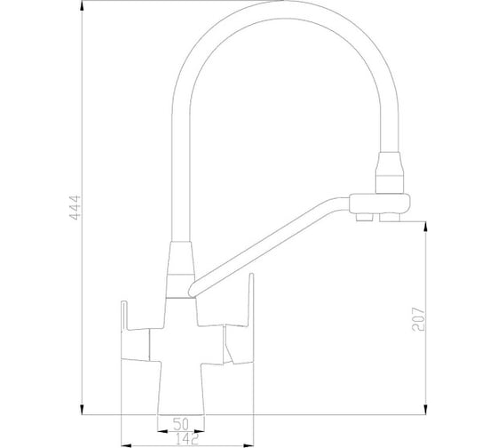 Смеситель для кухонной мойки ZorG Steel Hammer SH 903-8 SATIN