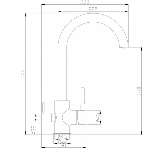 Смеситель для кухонной мойки ZorG Steel Hammer SH 713 BLACK CR