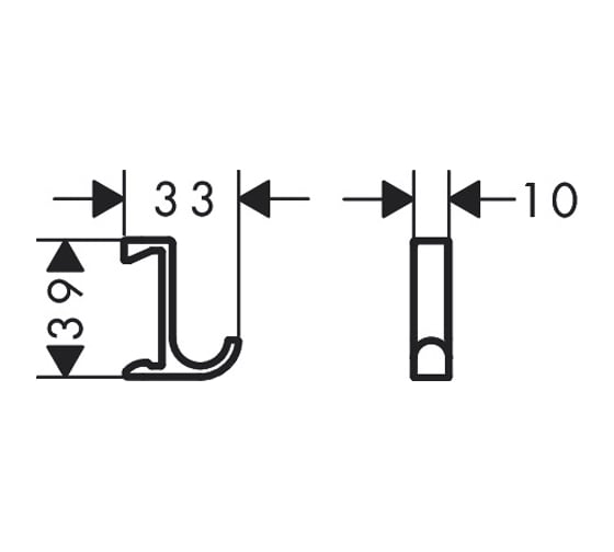 Крючок Hansgrohe HG WallStoris узкий, мб 27929700