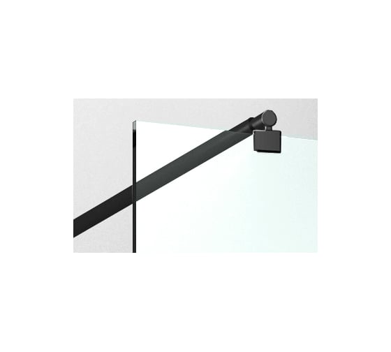 Душевая перегородка WasserKRAFT, черный профиль и фиксатор Abens 20W40