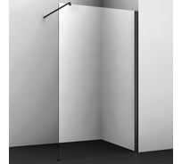 Душевая перегородка WasserKRAFT, черный профиль и фиксатор Abens 20W39