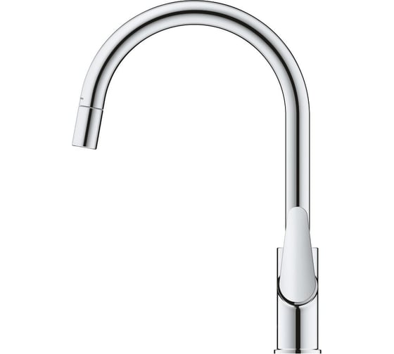 Смеситель для кухонной мойки GROHE BauCurve с вытяжным изливом, хром 30547000