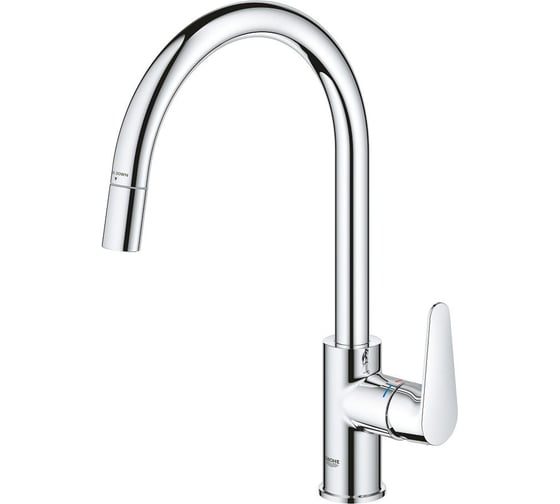 Смеситель для кухонной мойки GROHE BauCurve с вытяжным изливом, хром 30547000 1