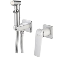 Смеситель с гигиеническим душем, встраиваемый Lemark Аллегро, хром/белый LM5920CW