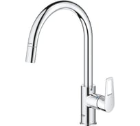 Смеситель для кухонной мойки GROHE BauLoop с вытяжным изливом, хром 30543000