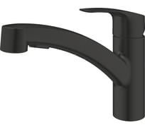 Смеситель для кухонной мойки GROHE Eurosmart с вытяжным душем, матовый черный 303052431