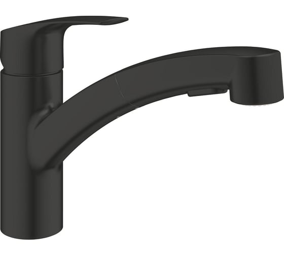 Смеситель для кухонной мойки GROHE Eurosmart с вытяжным душем, матовый черный 303052431